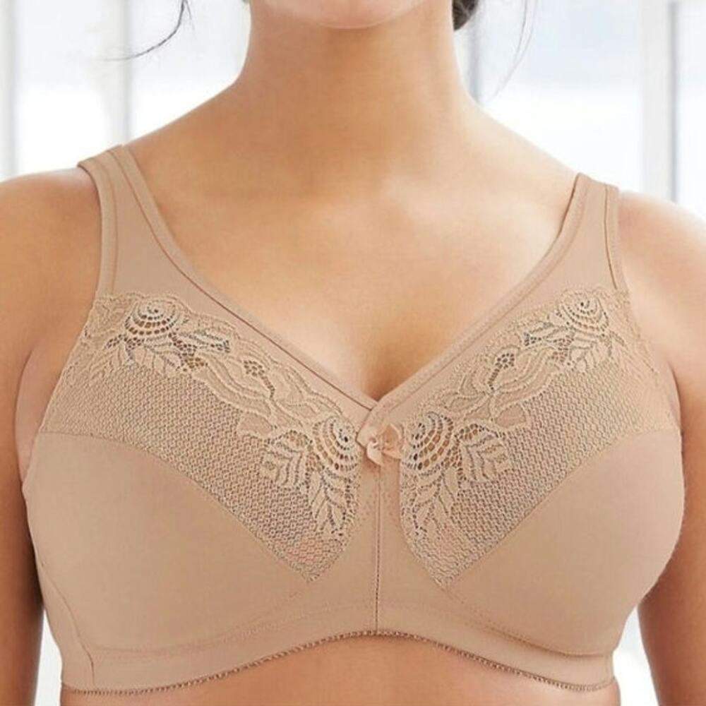 Glamorise Bra Magic Lift Full Figure Minimizer Wire Free Size 40H